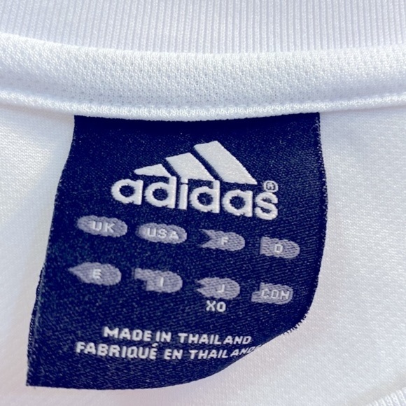 Women’s White, Blue and Black Adidas Response Polyester Athletic Top Size Large - Picture 5 of 8